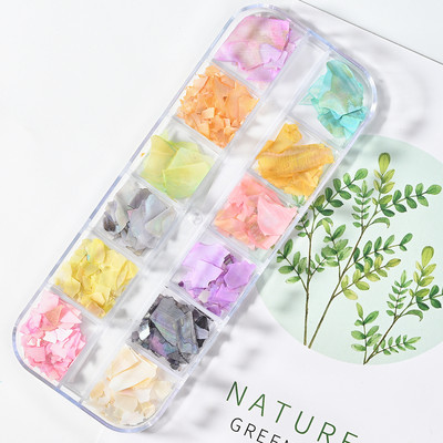 Nail Art Aurora Shell Flakes Abalone Nails Charms 3D Irregular Slice Shell Stone Sequins Nail Art Decoration Dodatak za manikuru