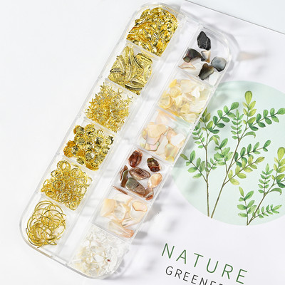 Nail Art Aurora Shell Flakes Abalone Nails Charms 3D Irregular Slice Shell Stone Sequins Nail Art Decoration Dodatak za manikuru