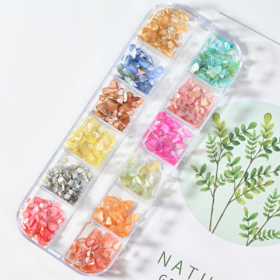 Nail Art Aurora Shell Flakes Abalone Nails Charms 3D Irregular Slice Shell Stone Sequins Nail Art Decoration Dodatak za manikuru