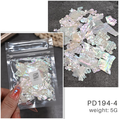 Nail Art Aurora Shell Flakes Abalone Nails Charms 3D Irregular Slice Shell Stone Sequins Nail Art Decoration Dodatak za manikuru