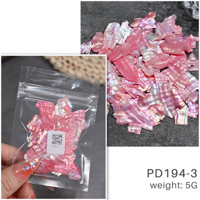 Nail Art Aurora Shell Flakes Abalone Nails Charms 3D Irregular Slice Shell Stone Sequins Nail Art Decoration Dodatak za manikuru
