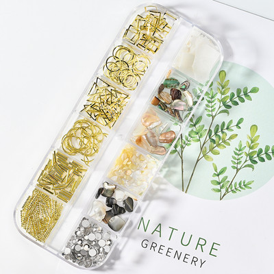 Nail Art Aurora Shell Flakes Abalone Nails Charms 3D Irregular Slice Shell Stone Sequins Nail Art Decoration Dodatak za manikuru