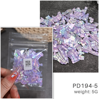 Nail Art Aurora Shell Flakes Abalone Nails Charms 3D Irregular Slice Shell Stone Sequins Nail Art Decoration Dodatak za manikuru
