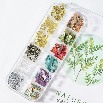 Nail Art Aurora Shell Flakes Abalone Nails Charms 3D Irregular Slice Shell Stone Sequins Nail Art Decoration Dodatak za manikuru