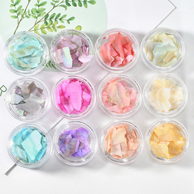 Nail Art Aurora Shell Flakes Abalone Nails Charms 3D Irregular Slice Shell Stone Sequins Nail Art Decoration Dodatak za manikuru