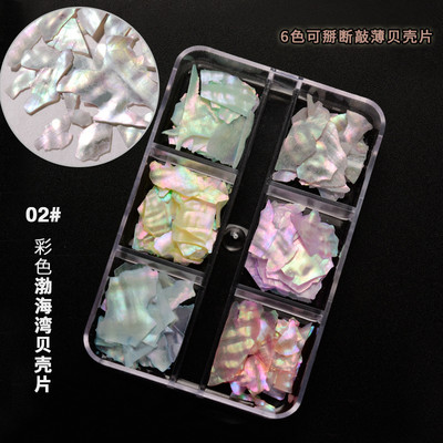 Nail Art Aurora Shell Flakes Abalone Nails Charms 3D Irregular Slice Shell Stone Sequins Nail Art Decoration Dodatak za manikuru