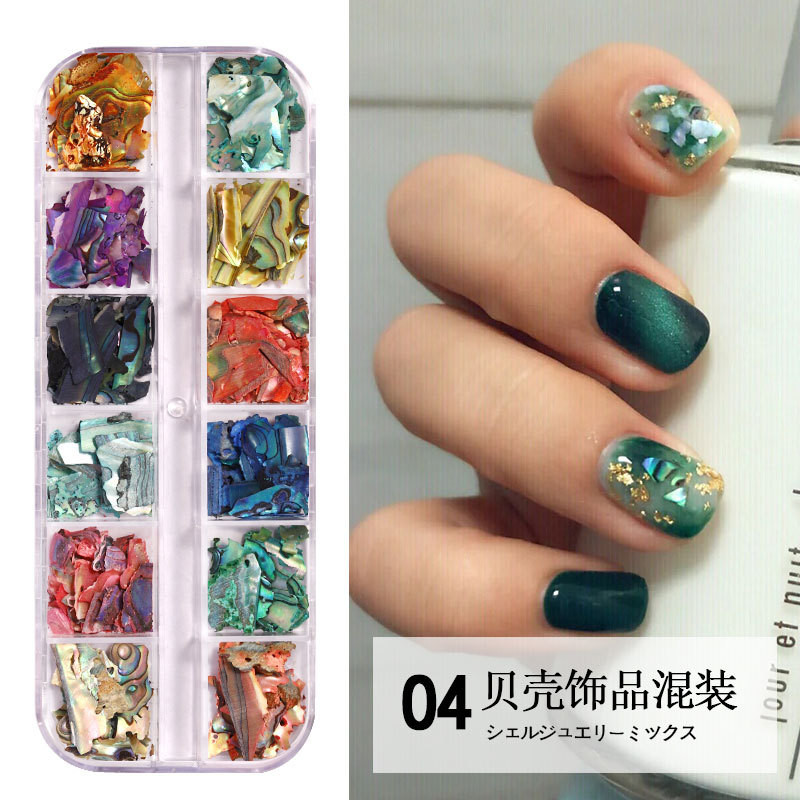 Nail Art Aurora Shell Flakes Abalone Nails Charms 3D Irregular Slice Shell Stone Sequins Nail Art Decoration Dodatak za manikuru