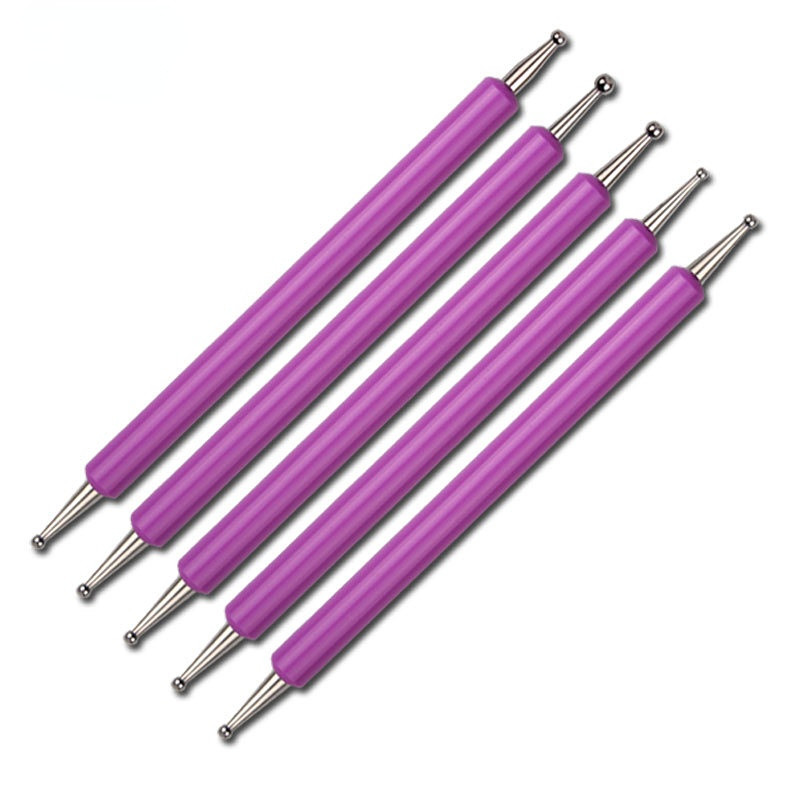 5kom više stilova Drveni štapići za nokte Olovka za crtanje noktiju Kompleti četkica za nokte Nail Art Rhinestones Picking Pen Nail Art Tools