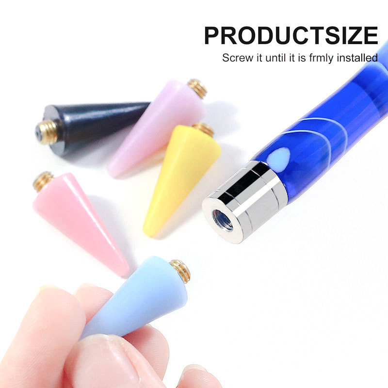 1Pc Voštana olovka za odabir dragulja s dvije glave Akrilni metalni alat za točkice Nail Art Birač kamenčića Voštana olovka Olovka s kristalnom drškom