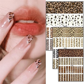 Snake Tiger Leopard Pattern Nail Art Sticker Water Transfer Decal Animal Print Nail Wrap Slider Full Cover Manicure Decoration