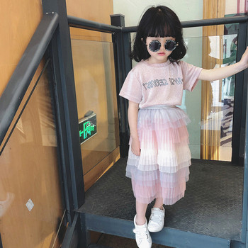 Ανοιξιάτικη φούστα για κορίτσια Καλοκαιρινή μωρό Παιδική ντεγκραντέ Χρώμα μακριά φούστα 2024 Άνοιξη Νέα γλυκιά παιδική τούρτα Φούστα Κοριτσίστικη φούστα πολλαπλών χρήσεων