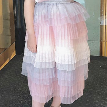 Ανοιξιάτικη φούστα για κορίτσια Καλοκαιρινή μωρό Παιδική ντεγκραντέ Χρώμα μακριά φούστα 2024 Άνοιξη Νέα γλυκιά παιδική τούρτα Φούστα Κοριτσίστικη φούστα πολλαπλών χρήσεων