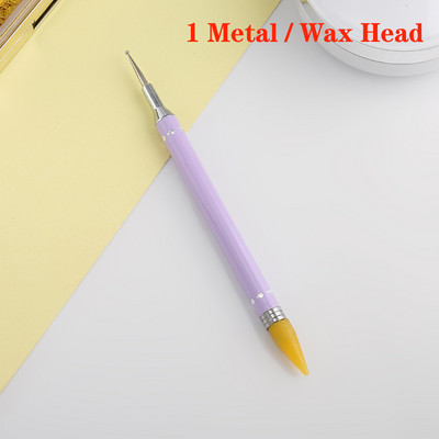 Dimanta izšūšana ar dubultu galviņu urbjmašīnas punktu krāsošanas punkta pildspalva, nagu mākslas darbi Rhinestone picker vaska zīmuļa kristāla roktura rīks