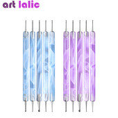 5 Gb. Punktveida pildspalvu komplekts Rhinestones Dārgakmeņi Pildspalvas, kas atlasītas nagu mākslas dekoram.