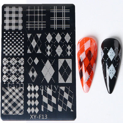 Pavasara ziedi nagu apzīmogošanas plāksnes ķiršu zieds vasaras margrietiņa ziedu tauriņš DIY nagu dizains attēlu zīmogu veidnes trafarets