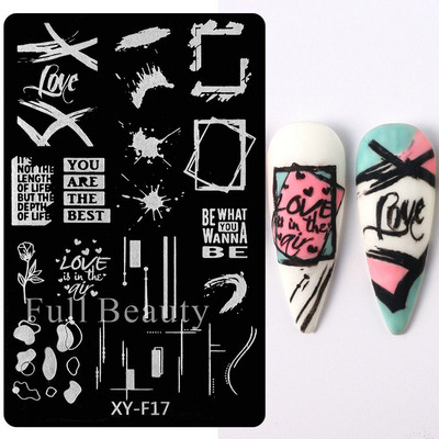 Pavasara ziedi nagu apzīmogošanas plāksnes ķiršu zieds vasaras margrietiņa ziedu tauriņš DIY nagu dizains attēlu zīmogu veidnes trafarets