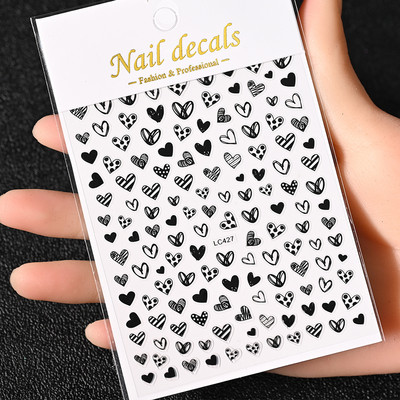 Nail Art Flower Daisy Embossed Stickers Glisoare pentru unghii Decalcomani Daisy Alb Florale Petale Flori Lipici pe spate Autocolant pentru unghii Decorare