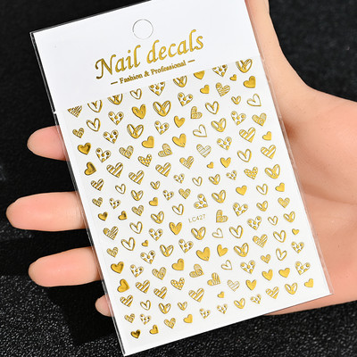 Nail Art Flower Daisy Embossed Stickers Glisoare pentru unghii Decalcomani Daisy Alb Florale Petale Flori Lipici pe spate Autocolant pentru unghii Decorare