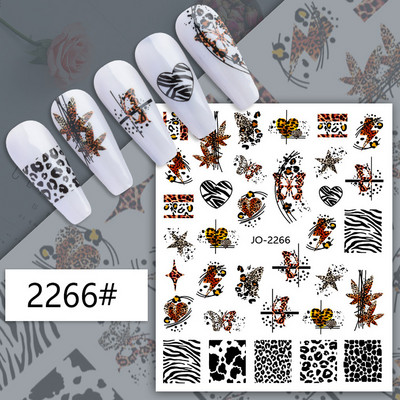 Leoparda apdrukas nagu mākslas uzlīmes franču nagu uzlīmes tauriņš nagu uzlīmes Zebra ģeometriskās lūpas nagu dizains DIY nagu dekorācijas