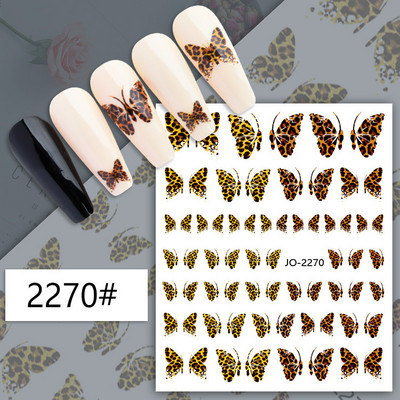 Leoparda apdrukas nagu mākslas uzlīmes franču nagu uzlīmes tauriņš nagu uzlīmes Zebra ģeometriskās lūpas nagu dizains DIY nagu dekorācijas