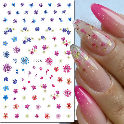 3d Naljepnice za nokte Ljeto Tropsko kokosovo stablo Palme Lišće Ljepljivi klizači Naljepnice za nokte Ukrasi za vrhove noktiju Ljepota