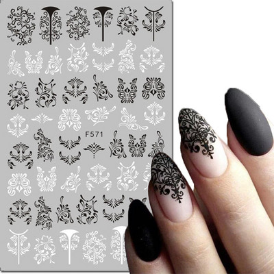 3d Naljepnice za nokte Ljeto Tropsko kokosovo stablo Palme Lišće Ljepljivi klizači Naljepnice za nokte Ukrasi za vrhove noktiju Ljepota