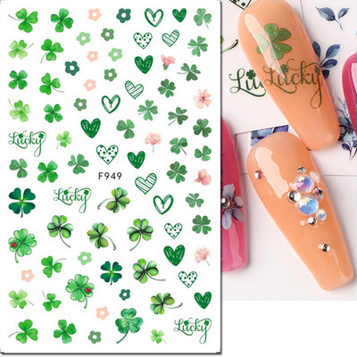 3d Naljepnice za nokte Ljeto Tropsko kokosovo stablo Palme Lišće Ljepljivi klizači Naljepnice za nokte Ukrasi za vrhove noktiju Ljepota