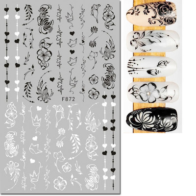 3d Naljepnice za nokte Ljeto Tropsko kokosovo stablo Palme Lišće Ljepljivi klizači Naljepnice za nokte Ukrasi za vrhove noktiju Ljepota