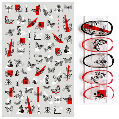 3d Naljepnice za nokte Ljeto Tropsko kokosovo stablo Palme Lišće Ljepljivi klizači Naljepnice za nokte Ukrasi za vrhove noktiju Ljepota