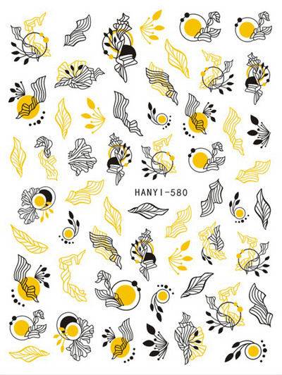 3d Naljepnice za nokte Ljeto Tropsko kokosovo stablo Palme Lišće Ljepljivi klizači Naljepnice za nokte Ukrasi za vrhove noktiju Ljepota