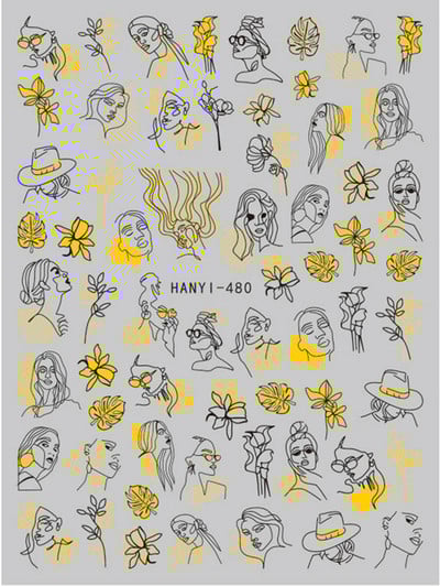 3d Naljepnice za nokte Ljeto Tropsko kokosovo stablo Palme Lišće Ljepljivi klizači Naljepnice za nokte Ukrasi za vrhove noktiju Ljepota