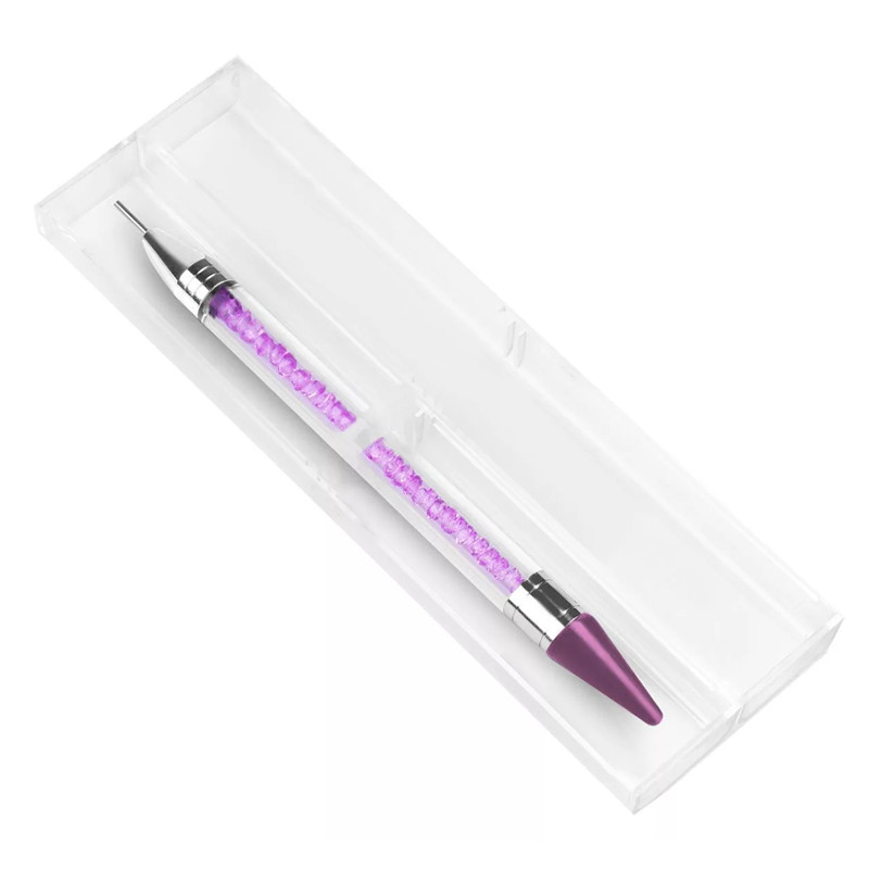 Voštana olovka s kristalnom drškom koja se koristi za ukrašavanje noktiju Dvostruka glava Akrilna metalna olovka za točkice Nokti Manikura DIY svrdlo