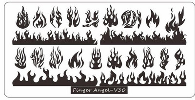 1Gb Burtu un ciparu nagu mākslas štancēšanas plāksnes veidne apzīmogotām liesmas lapām ģeometriskā dizaina nagiem attēlu drukāšanas rīki 12*6 cm