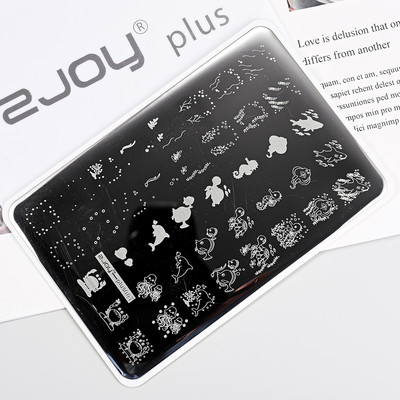 1Gb Burtu un ciparu nagu mākslas štancēšanas plāksnes veidne apzīmogotām liesmas lapām ģeometriskā dizaina nagiem attēlu drukāšanas rīki 12*6 cm