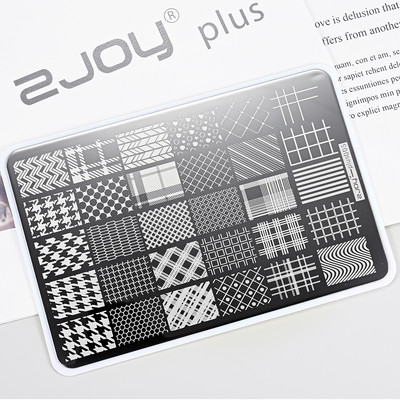 1Gb Burtu un ciparu nagu mākslas štancēšanas plāksnes veidne apzīmogotām liesmas lapām ģeometriskā dizaina nagiem attēlu drukāšanas rīki 12*6 cm