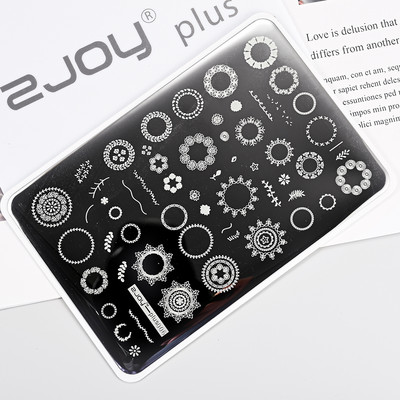 1Gb Burtu un ciparu nagu mākslas štancēšanas plāksnes veidne apzīmogotām liesmas lapām ģeometriskā dizaina nagiem attēlu drukāšanas rīki 12*6 cm