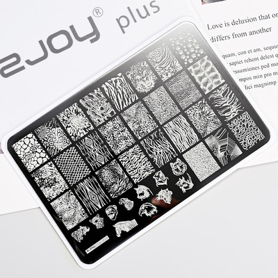 1Gb Burtu un ciparu nagu mākslas štancēšanas plāksnes veidne apzīmogotām liesmas lapām ģeometriskā dizaina nagiem attēlu drukāšanas rīki 12*6 cm