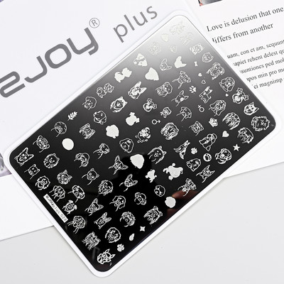 1Gb Burtu un ciparu nagu mākslas štancēšanas plāksnes veidne apzīmogotām liesmas lapām ģeometriskā dizaina nagiem attēlu drukāšanas rīki 12*6 cm