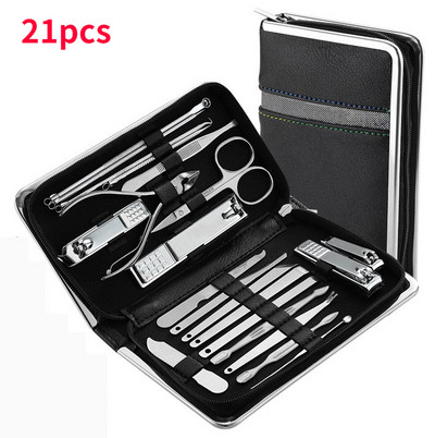 11/21/26Pcs Комплект за маникюр Ножици за нокти от неръждаема стомана Щипки за кожички Инструмент за грижа за педикюра Мъртва кожа Ножица Почистване Комплект за подстригване