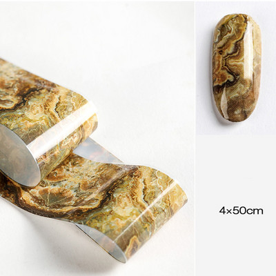 4x50 cm zvjezdasti papir Folija za prijenos noktiju Naljepnica s mrljama od neba Nail Art Black Mramor Manikura DIY Naljepnica za ukrašavanje vrhova nokta