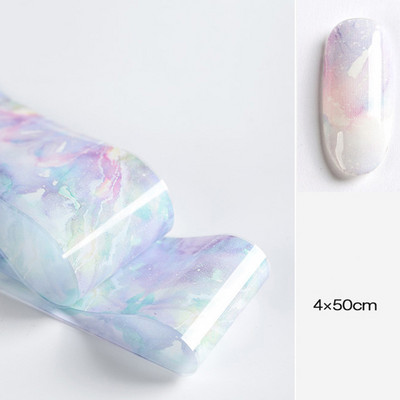 4x50 cm zvjezdasti papir Folija za prijenos noktiju Naljepnica s mrljama od neba Nail Art Black Mramor Manikura DIY Naljepnica za ukrašavanje vrhova nokta