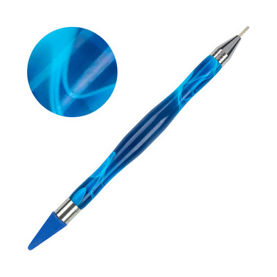 ANGNYA 1 buc. Stilo de ceară pentru unghii cu două capete, cu cap înlocuibil, cu pietre prețioase, culegător de pietre prețioase, creion de ceară, instrumente pentru manichiură pentru unghii