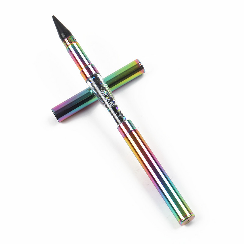 ANGNYA 1 buc. Stilo de ceară pentru unghii cu două capete, cu cap înlocuibil, cu pietre prețioase, culegător de pietre prețioase, creion de ceară, instrumente pentru manichiură pentru unghii