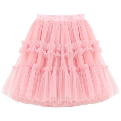 Vasaras bērnu meiteņu svārki balti rozā pelēki Grus Japonensis izšūšana balets TUTU svārki 3-8 gadu vecumam bērna dzimšanas dienas apģērbi E8008