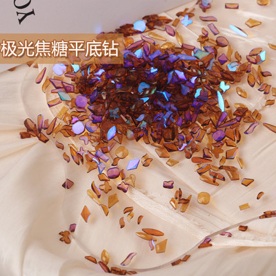 18 boja 100 kom/pakiranje Nasumično odabrani smolasti kamenčići Fancy Style Aurora prozirni sjajni 3D manikura Nail Art ukrasi privjesci nakit