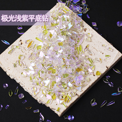 18 boja 100 kom/pakiranje Nasumično odabrani smolasti kamenčići Fancy Style Aurora prozirni sjajni 3D manikura Nail Art ukrasi privjesci nakit