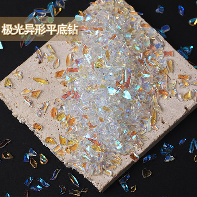 18 boja 100 kom/pakiranje Nasumično odabrani smolasti kamenčići Fancy Style Aurora prozirni sjajni 3D manikura Nail Art ukrasi privjesci nakit