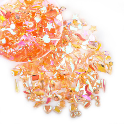 18 boja 100 kom/pakiranje Nasumično odabrani smolasti kamenčići Fancy Style Aurora prozirni sjajni 3D manikura Nail Art ukrasi privjesci nakit