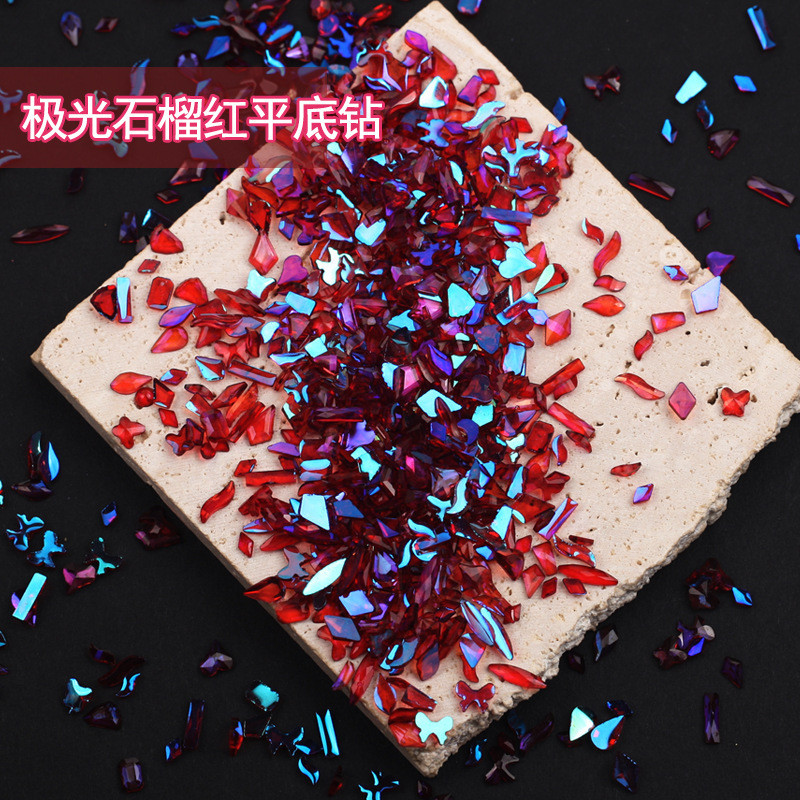 18 boja 100 kom/pakiranje Nasumično odabrani smolasti kamenčići Fancy Style Aurora prozirni sjajni 3D manikura Nail Art ukrasi privjesci nakit