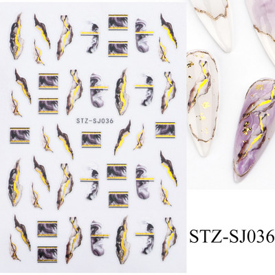 Melnā zelta leoparda nagu uzlīmes piena govs čūska nagu dizains slīdņi Dzīvnieku ādas izdrukas folijas Zebra raksts manikīrs dekors